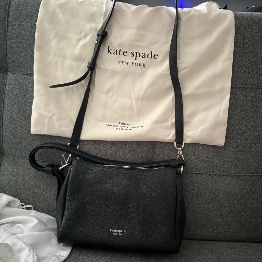 Kate Spade Black Crossbody Bag with Structured Design